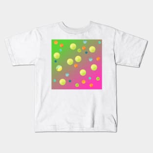 Pink and green dot design Kids T-Shirt